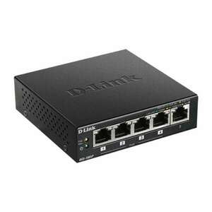 D-LINK Switch 5x1000Mbps (4xPOE+) Fémházas Asztali, DGS-1005P/E kép