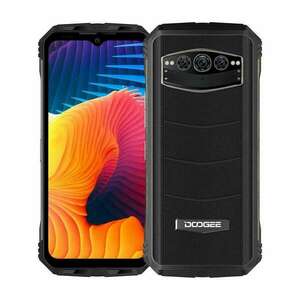 Doogee V30 mobiltelefon, fekete, 5G, 6, 58 hüvelykes FHD+ kijelző, RAM memória: 8 GB + 7 GB, ROM: 256 GB, hármas kamera (108 Mpx, 20 Mpx, 16 Mpx), Android 12, Akkumulátor 10800 mAh, Vízálló, Két SIM, Infravörös éjszakai látás, tok mellékelve kép