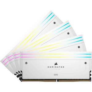 Corsair 64GB / 6400 Dominator Titanium RGB White (Intel XMP) DDR5 RAM KIT (4x16GB) kép