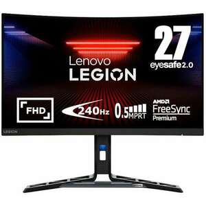 Lenovo 27" Legion R27fc-30 Ívelt Gaming Monitor kép