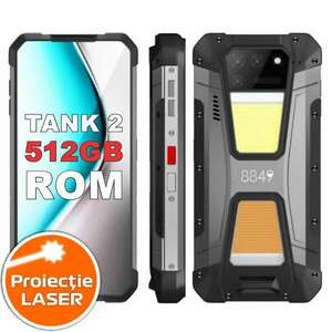 Mobiltelefon Unihertz 8849 Tank 2, 4G, 6, 81" FHD+, 120Hz, Video projektor, 22GB RAM, 512GB ROM, 108MP, Android13, NFC, 15500mAh, Két SIM kép