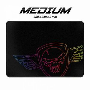 Spirit of Gamer Egérpad - Darkskull Mouse Pad - M (330 x 240 x 3mm; varrott szélek; fekete) kép