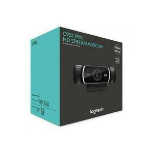 Logitech Webkamera - C922 Pro Stream (1920x1080 képpont, állvány, mikrofon, Full HD, fekete) kép