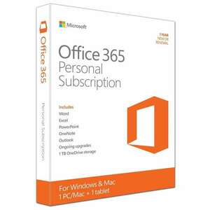 Microsoft Office 365 Personal (1 felhasználó / 1 év) (PC/MAC) (Elektronikus licenc) (QQ2-00012) kép