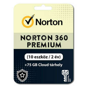 Norton 360 Premium + 75 GB Cloud tárhely (10 eszköz / 2 év) (Elektronikus licenc) kép