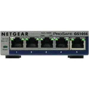 NETGEAR GS105E-200PES hálózati kapcsoló Vezérelt L2/L3 Gigabit Ethernet (10/100/1000) Szürke kép