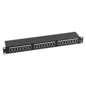 Patch Panel 1U, FTP cat6, 24 RJ45 port - ASYTECH Networking ASY-PP-FTP6-24 kép