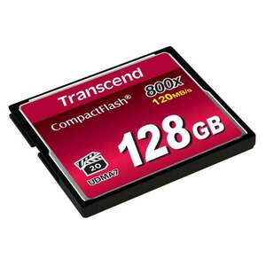 Transcend TS128GCF800 128GB, 800x, MLC NAND, Compact Flash memóriakártya kép