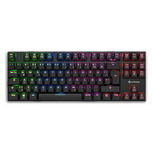 Sharkoon PureWriter TKL RGB USB (Red Switch) Mechanikus Gaming Billentyűzet Fekete - Német kép