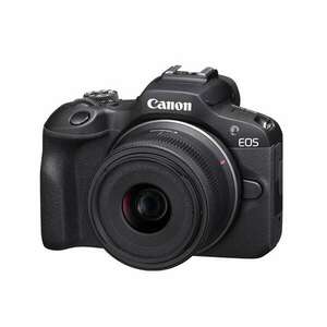 Canon EOS R100 Tükörnélküli fényképezőgép + RF-S 18-45mm IS STM + RF-S 55-210mm IS STM Lencse - Fekete kép