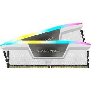 Corsair 64GB / 6000 Vengeance RGB White (Intel XMP) DDR5 RAM KIT (2x32GB) kép