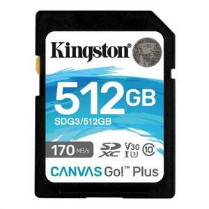 512GB SDXC Kingston Canvas Go! Plus UHS-I U3 V30 (SDG3/512GB) kép