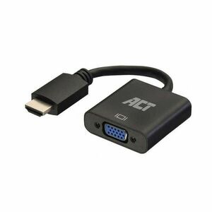 ACT AC7535 video átalakító kábel 0, 23 M HDMI A-típus (Standard) VGA (D-Sub) Fekete kép