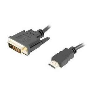 LANBERG CA-HDDV-20CU-0030-BK Lanberg cable HDMI -> DVI-D(24+1) M/M Dual Link 4K 30Hz, black 3m kép