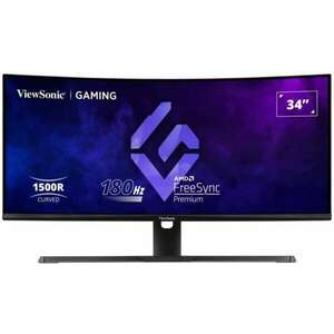 Viewsonic VX Series VX3418-2KPC LED 86, 4 cm (34") 3440x1440 px Wide Quad HD Gamer Fekete monitor kép