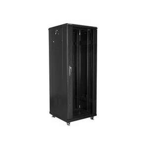 Lanberg FF01-6632-12B 19" 32U 600x600mm Szabadonálló Fekete Rack szekrény kép