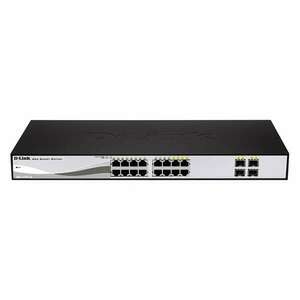 D-Link DGS-1210-16 16x1000Mbps+4 Combo/SFP Port RM L2 Fanless Smart Managed Switch kép