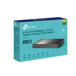 TP-LINK - TL-SL1311P 8-Port 10/100Mbps + 3-Port Gigabit Desktop Switch with 8-Port PoE+ kép