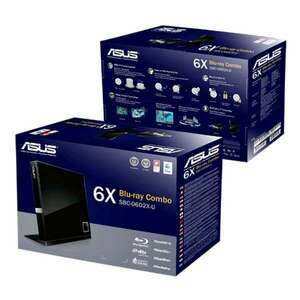 ASUS SBW-06D2X-U/BLK/G/AS Blu-Ray külső DVD író dobozos fekete USB kép