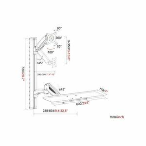 Digitus DA-90354 asztali konzol 68, 6 cm (27") Ezüst kép