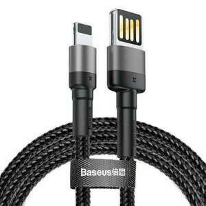 Baseus Cafule Lightning - USB (kétoldalas) kábel 2m fekete-szürke (CALKLF-HG1) kép