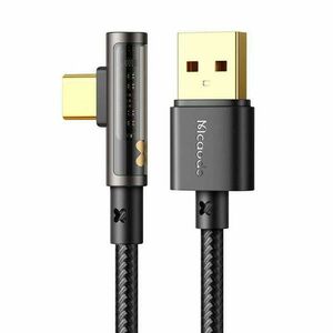 USB to USB-C Prism 90 degree cable Mcdodo CA-3380, 6A, 1.2m (black) kép