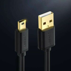 Ugreen US132 adat és töltőkábel, USB / mini USB, 3m, Fekete kép