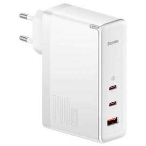 Baseus GaN5 Pro 2x USB-C / USB-A Hálózati töltő - Fehér (140W) kép