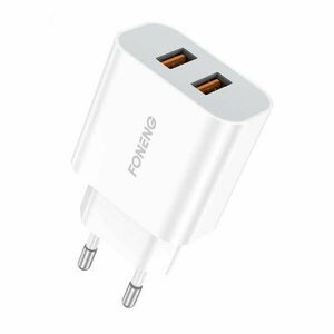 Fast charger Foneng 2x USB EU45 + USB Micro cable kép