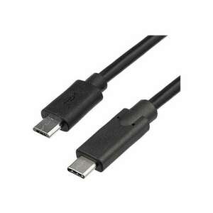 Akyga AK-USB-16 micro USB B (m) / USB type C (m) ver. 2.0 1.0m USB kábel kép