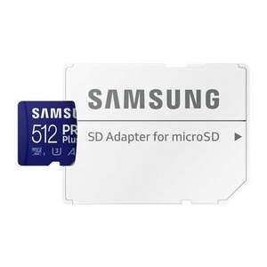 Samsung 512GB microSDXC Pro Plus Class10 U3 A2 V30 + adapterrel MB-MD512SA/EU kép