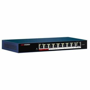 Hikvision Switch PoE - DS-3E0109P-E/M (8 port 100Mbps, 58W, 1 uplink port, L2) kép