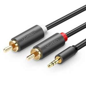 UGREEN AV102 kábel 2x RCA Cinch jack 3, 5 mm 2m fekete (10510) kép