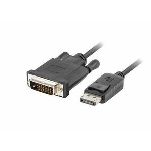 Lanberg Displayport male V1.2 - DVI-D male (24+1) dual link fekete kábel, 3m kép