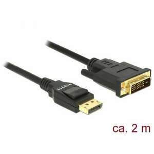 DeLock DisplayPort 1.2 male > DVI 24+1 male passive 2m Cable Black 85313 kép