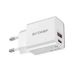 Blitzwolf BW-S20 hálózati töltőadapter USB-A és USB-C 20W fehér kép