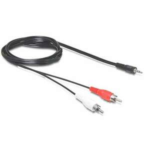 Delock kábel, audio DC jack 3.5 mm apa &gt; 2 x RCA apa, 5 m kép