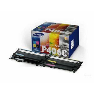 Samsung CLT-P406C lézertoner Multipack Black Cyan Magenta Yellow (K406S + C406S + M406S + Y406S) eredeti Bk 1, 5K CMY 1K (SU375A) kép