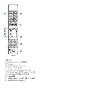 Socomec NETYS PR Rack/Tower NPR-2200-RT szünetmentes tápegység (UPS) Vonal interaktív 2, 2 kVA 1800 W 8 AC kimenet kép