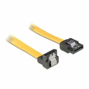 DeLock cable SATA 50cm down/straight metal Yellow kép