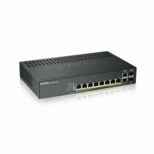 ZyXEL GS1920-8HPv2 8port GbE LAN PoE (130W) 2port Gbe combo RJ45/SFP L2 menedzselhető switch (GS1920-8HPV2-EU0101F) kép