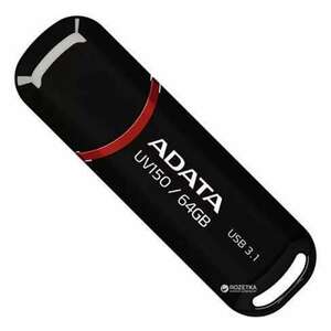 ADATA Pendrive, 64GB, USB 3.2 Gen1, ADATA "UV150", fekete kép