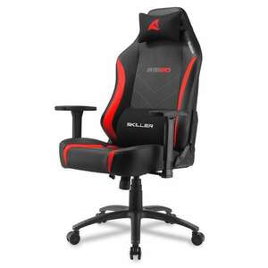 Sharkoon Gamer szék - Skiller SGS20 Black/Red (állítható magasság; állítható kartámasz; szövet; acél talp; 120kg-ig) kép