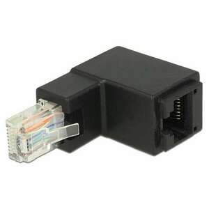 Delock Adapter RJ45 apa L alakú &gt; RJ45 anya Cat.6 UTP kép