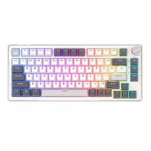 Royal Kludge RKH81 RGB (SkyCyan Switch) Wireless Mechanikus Gaming Billentyűzet (Fehér) - Angol (US) kép