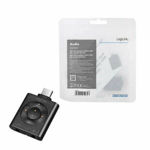 Logilink USB 3.2 audioadapter EQ-val, USB-C/M - 2x3, 5 mm/F, 7.1 csatornás kép