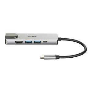 D-Link DUB-M520 dokkoló állomás és port replikátor Vezetékes Thunderbolt 3 Alumínium, Fekete (DUB-M520) kép