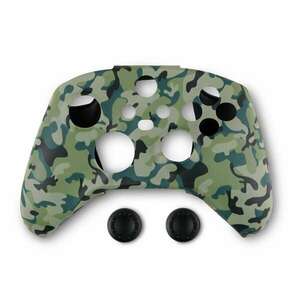 Spartan Gear - Controller Silicon Skin Cover and Thumb Grips Green Camo (XBX) kép