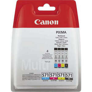 CLI-571KIT Tintapatron multipack Pixma MG 5700, 6800, 7700 nyomtatókhoz, CANON, b+c+m+y, 4*7ml kép