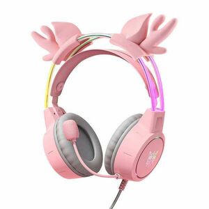 ONIKUMA X15Pro Gaming Headphones Pink/Deer Horns kép